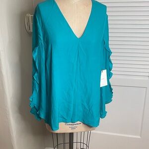 Lewit silk V-Neck Women's Top szXL